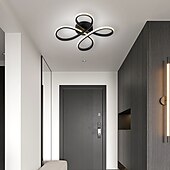 billige Taklamper-moderne taklys ring design led svart taklampe 3 farger akryl taklampe pendelbelysning for stue soverom spisestue kjøkken foajé 110-240v
