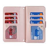 cheap iPhone Cases-Phone Case For iPhone 15 Pro Max Plus iPhone 14 13 12 11 Pro Max Plus Back Cover Wallet Case with Stand Holder Magnetic with Lanyard Retro TPU PU Leather