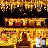 abordables Guirlandes lumineuses à brancher-1 paquet de guirlandes lumineuses de Noël de 10 mètres à 400 LED, lumières de Noël extérieures avec 8 modes de minuterie, télécommande étanche, guirlande lumineuse connectable à brancher pour l&#039;extérieur et l&#039;intérieur de la maison