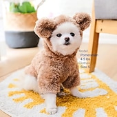 Недорогие Пальто-Собаки Коты Плащи Жакет Симпатичные Стиль На каждый день Зима Теплый Дышащий Мягкий Влажная чистка Удобный Рождество на открытом воздухе На каждый день Одежда для собак for