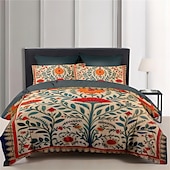 cheap Duvet Cover Sets-Duvet Cover Set Medieval Quilt Art The Tree of Life Pattern  Duvet Cover Set Soft 3-Piece Luxury Cotton Bedding Set Home Decor Gift