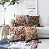 billige blomster- og plantestil-vintage blomster dekorative putetrekk 1 stk myk firkantet putetrekk putevar for soverom stue sofa sofa stol