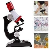 baratos Brinquedos Educativos-brinquedos de microscópio de alta definição e alta potência para experimentos de ciências biológicas de ensino médio e primário, quebra-cabeças portáteis para crianças, presentes científicos e