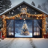 cheap Christmas Garage Door Covers-Christmas Door Decorations Outdoor Garage Door Cover Window View Xmas Door Banner Party Large Door Mural Backdrop Decoration forHoliday Home Wall Decorations