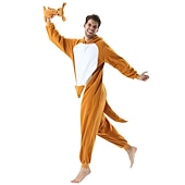 levne Zvířecí kostým-Karnevalový kostým 2026 Pyžamo Kigurumi Fancy kostým Noční přádlo Zvířecí Klokan Animák Teplé Legrační kostým Pohodlný Dospělé Unisex Dámy a pánové Vánoce předvečer Všech svatých Karneval Párty Výkon