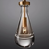 cheap Indoor Wall Lights-Gold Black Wall Sconces Bedside Light with Clear Solid Glass Raindrop for Indoor Wall Lights Living Room Kitchen Hallway