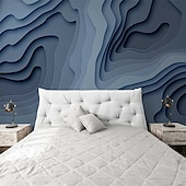 cheap Wallpaper-Cool Wallpapers 3D Strip Wallpaper Wall Mural Wall Covering Sticker Peel and Stick Removable PVC/Vinyl Material Self Adhesive/Adhesive Required Wall Decor for Living Room Kitchen Bathroom