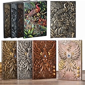 cheap Notebooks &amp; Planners-8 Types Embossed Leather Journal Diary Business Notebook  Agenda Antique Handmade Relief Notebook Phoenix Immortal Bird Travel Notebook Agenda Book Gift for Friends Size A5 (8.4x5x0.7 Inches)