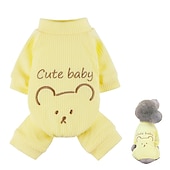 abordables Combinaison-Chien Chat Combinaison Mignon Occasionnel Hiver Chaud Respirant Doux Lavable Confortable Extérieur Décontracté Quotidien Vêtements pour Chiens for Bichon Frisé Spitz Nain Bébé Animal Papillon Petit