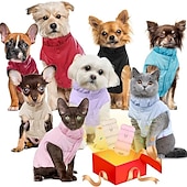 abordables Manteaux-Chien Chat Manteau Veste Gilet Mode Fête Hiver Chaud Respirant Doux Lavable Confortable Noël Halloween Extérieur Décontracté Quotidien Vêtements pour Chiens for Bichon Frisé Spitz Nain Bébé Animal