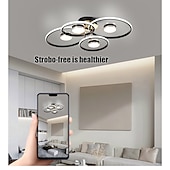 billige Taklamper-led taklys 4/8/12 hode dimbar moderne sirkeldesign taklamper er egnet for innebygd metall akryl sputnik fyrverkeri kronblader led lysarmaturer i stuer og soverom 110-240v