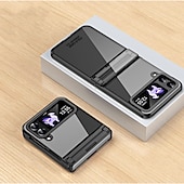 お買い得  サムスン用ケース-Galaxy Z Flip 6 Z Flip 5 Z Flip 4 Z Flip 3 用のHD透明クリアプラーニング ファンダ サムスン Galaxy Z Flip 5 レベリングヒンジ ケース プロテクティブカバー