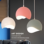 abordables Éclairages pour îlot-Abat-jour suspendu, lustre de plafond d&#039;éclairage de style créatif circulaire, luminaires encastrés à source de lumière E27, lampe suspendue de salon de chevet de couloir 110-240v