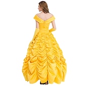 cheap Women&#039;s Costumes-Sleeping Beauty Beauty and the Beast Princess Belle Flower Girl Dress Tulle Dresses Cosplay Costume Party Movie Cosplay for Women&#039;s Adults&#039; Carnival Bachelorette Party
