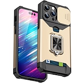 levne Pouzdra pro iPhone-telefon Carcasă Pro iPhone 15 Pro Max Plus iPhone 14 13 12 11 Pro Max Mini SE X XR XS Max 8 7 Plus Zadní kryt Držák na prsteny Slot pro kartu Nárazuvzdorné TPU PC