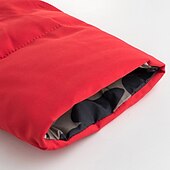 billiga Boy&amp;#39;s Downs &amp;amp; Pufferjacka-Barn Pojkar Hoodiejacka Ytterkläder Ensfärgat Långärmad Dragkedja Täcka Utomhus Förtjusande Dagligen Svart Rubinrött Vinter 3-7 år