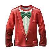 billiga Pojkens 3D Vision &amp; Geometri-Pojkar 3D Fluga Jul T-shirt T-shirt Skjortor Långärmad 3D-tryck Höst Vinter Sport Mode Streetwear Barn 3-12 år 4-12 år Rund hals Utomhus Ledigt Dagligen Normal