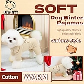 abordables Combinaison-Chien Chat Combinaison Mignon Occasionnel Hiver Chaud Respirant Doux Lavable Confortable Extérieur Décontracté Quotidien Vêtements pour Chiens for Bichon Frisé Spitz Nain Bébé Animal Papillon Petit