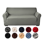 baratos Cobertura de Sofa-Capa de sofá elástica à prova de poeira e todo-poderosa, capa de sofá de tecido supermacio cor de vinho com uma capa de reforço grátis (cadeira/sofá de dois lugares/3 lugares/4 lugares)