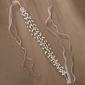cheap Headbands-Headbands Headpiece Imitation Pearl Alloy Wedding Cocktail Luxury Elegant With Faux Pearl Pure Color Headpiece Headwear