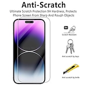 olcso iPhone-képernyővédők-5 db Képernyővédő fólia Kompatibilitás Apple iPhone 16 iPhone 15 Pro Max 14 Plus 13 12 11 Pro Max Edzett üveg 9H erősség Anti-ujjlenyomat Nagyfelbontású (HD) Robbanásbiztos 3D Touch kompatibilis
