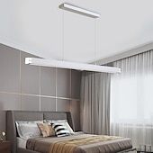 economico Design della linea-luce lineare a led, illuminazione a sospensione con striscia di alluminio con lampada a sospensione con paralume in acrilico, lampadari lunghi moderni e semplici per isola cucina 110-240v