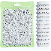 preiswerte Perlenherstellungsset-800 Stück Buchstabenperlen in 28 Stilen, bunte Perlen mit lächelndem Gesicht, Herzperlen-Set für DIY-Armbänder, Halsketten, Ohrringe, Kunsthandwerk, Kleinunternehmen, Schmuckherstellungsbedarf
