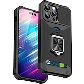 levne Pouzdra pro iPhone-telefon Carcasă Pro iPhone 15 Pro Max Plus iPhone 14 13 12 11 Pro Max Mini SE X XR XS Max 8 7 Plus Zadní kryt Držák na prsteny Slot pro kartu Nárazuvzdorné TPU PC