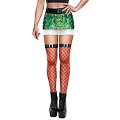 preiswerte Weihnachtskostüme für Erwachsene-Weihnachtsmann Leggins Jogginghosen Damen Weihnachten Heiligabend Weihnachten Erwachsene Weihnachten Silvester Hosen