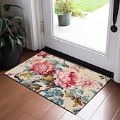 preiswerte Fußmatten-Florale Eulen-Fußmatte, Fußmatten, waschbare Teppiche, Küchenmatte, rutschfester, ölbeständiger Boho-Teppich, Innen- und Außenmatte, Schlafzimmer-Dekor, Badezimmermatte, Eingangsteppich