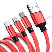 Недорогие Кабели для мобильных телефонов-2023 новый выдвижной USB-кабель 3 в 1, универсальный зарядный кабель для мобильного телефона, кабель для быстрой зарядки, USB-кабель для iPhone, Samsung, Huawei, Xiaomi, Oppo, Google