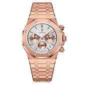 economico Orologi al quarzo-Orologio al Quarzo da Uomo POEDAGAR Orologio da Sport Moda Casual Luminosa Calendario Cronografo Impermeabile Orologio in Acciaio