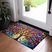 cheap Doormats-Tree of Life Painting Doormat Floor Mats Washable Rugs Kitchen Mat Non-Slip Oil Proof Rug Indoor Outdoor Mat Bedroom Decor Bathroom Mat Entrance Rug
