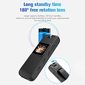 cheap Indoor IP Network Cameras-1080P Full HD Mini Camera Infrared Night Vision with LED Screen Small Bodycam Smart Security Sports DV Camcorder Car DV