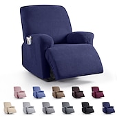 cheap Recliner Chair Cover-Loveseat 3 Seater Burgundy Recliner Covers Cover for Large Reclining Chair Slipcover Seat Reversible Washable Protector with Elastic Adjustable Straps for Kids Pets