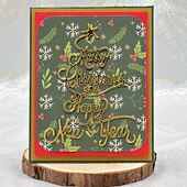 お買い得  壁のステンシル-1pc クリスマスツリー新年あけましておめでとうございます切削ダイスクリスマスギフト紙ダイカットテンプレート