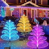 preiswerte Landschaftslichter-LED bunter Farbverlauf Glasfaser Weihnachtsbaum Bodeneinsatz Licht Außendekoration Villa Atmosphäre Festival Party Dekoration Licht Qualle Rasen Licht 1St