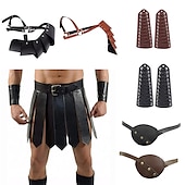 olcso Öltözetek-Retró Punk és gótika Középkori Fegyerek és páncélzatok Felszerelések Viking Kelta lovag Jelmez Férfi Viking Mindszentek napja Álarcos mulatság Farsang Teljesítmény Felnőttek Szoknyák Vállvédő Steznik