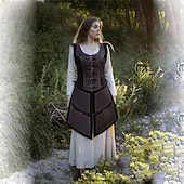 levne brnění-Retro Středověké Renesanční Šaty Zbraně a výzbroj Hrudník Válečník Viking Shieldmaiden Maškarní kostým Dámské Viking Fantazie předvečer Všech svatých Karneval LARP Dospělé Šaty