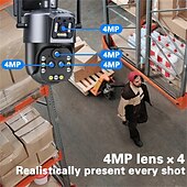 رخيصةأون كاميرات شبكات IP خارجية-كاميرا مراقبة 4K واي فاي Ptz فائقة IP كاميرا أمان رباعية العدسات 20X تكبير AI تتبع تلقائي CCTV فيديو IPC360