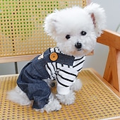 baratos Macacão-Cachorros Gatos Macacão Moda Casual Inverno Respirável Macio Lavável Confortável Ao ar livre Casual / Diário Roupas para cães for Bichon Frise Pomerânia Animais de Pequeno Porte Borboleta Small