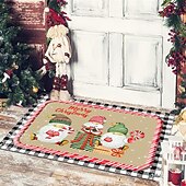 preiswerte Weihnachtsbad-Weihnachts-Bodenmatte, Tür-Bodenmatte, Weihnachtsmann, Schneemann, Veranda, Balkon, rutschfester, saugfähiger Teppich, Urlaubsdekoration, bedruckte Fußmatte, Urlaubsdekoration