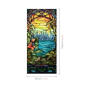 baratos películas de janela-Filme para vitrais, adesivos coloridos para janelas, vitrais eletrostáticos, removível, privacidade, filme decorativo manchado para escritório doméstico