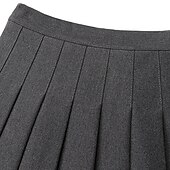 voordelige Effen rokken-Dames Rok A-lijn Modieus Sexy Mini Hoge taille Rokken Effen Geplooid Straat Dagelijks Zwart donkergrijs Khaki Abrikoos Lente zomer Polyester