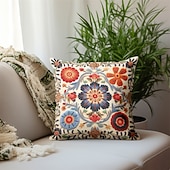 billige blomster- og plantestil-vintage blomster dekorative putetrekk 1 stk myk firkantet putetrekk putevar for soverom stue sofa sofa stol