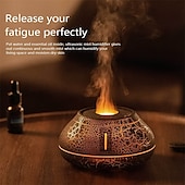 billiga luftfuktare-crackle paint flame arom diffuser simulering flame luftfuktare cool mist luftfuktare tyst ultraljud luftfuktare för sovrum hem skola studenthem söta estetiska grejer heminredning rumsdekor