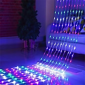billige Halloween utendørs-led lysstreng fossefall meteor dusj regn streng lys, jule led festoon led ferie dekorative lys for hjem krans gardin dekorasjon