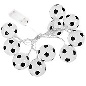 preiswerte Batterie-Lichterketten-LED Fußball Lichterkette EM 1,5m batteriebetrieben Weltmeisterschaft DIY RGB Warmweiß Fußball Lichterkette Bar KTV Club Party Kinderzimmer Dekoration