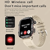 cheap Smartwatch-iMosi QX11 Smart Watch 1.96 inch Smartwatch Fitness Running Watch Bluetooth Pedometer Call Reminder Activity Tracker Compatible with Android iOS Women Men Hands-Free Calls Waterproof Media Control