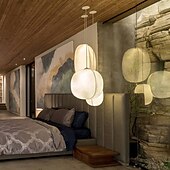 abordables Lustres style lanterne-Lustre led cocon design lanterne pour café restaurant 85-265v
